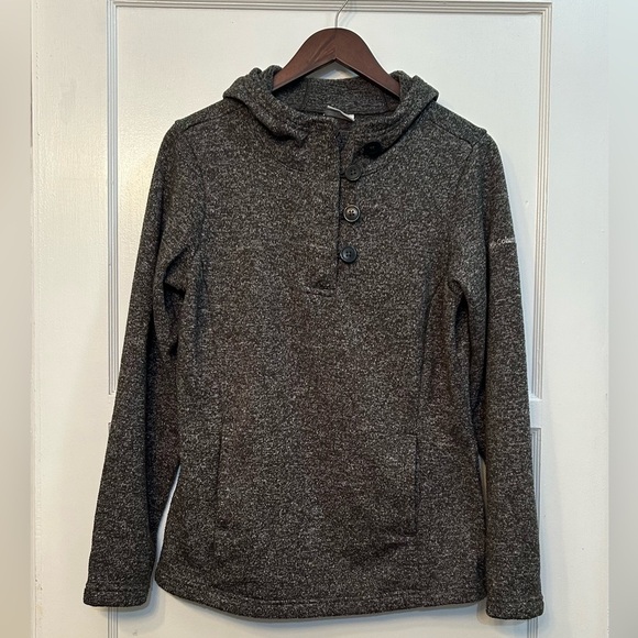 Columbia Darling Days Pullover Hoodie Fleece Sweatshirt Gray Marled Womens L - Picture 1 of 7